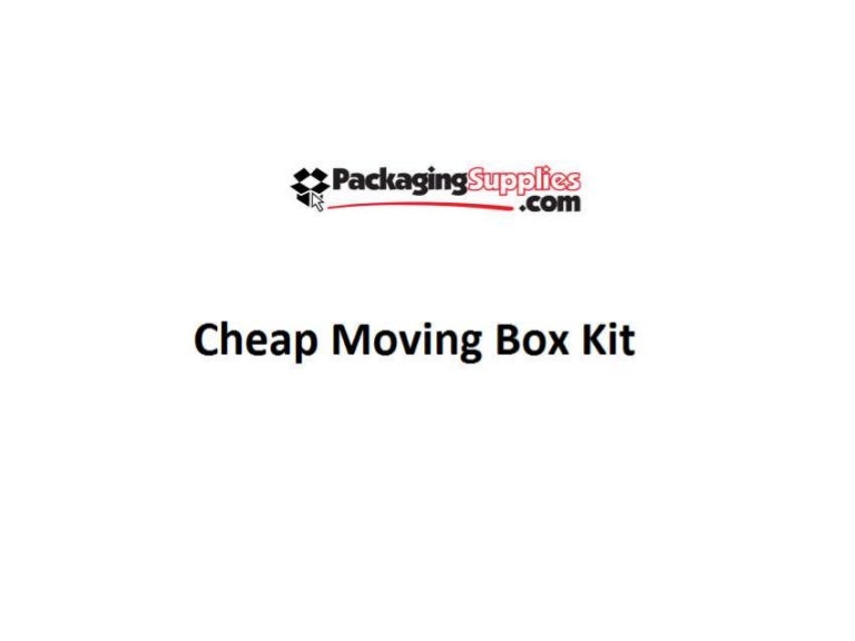 Cheap moving box kit