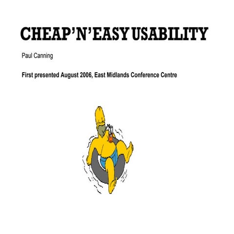 Cheap'n'easy usability