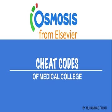 Cheat Codes of Medical College By Muhammad Fahad OMEF | PDF