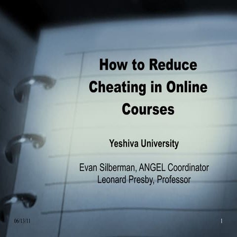 How to Prevent Cheating in an Online Course