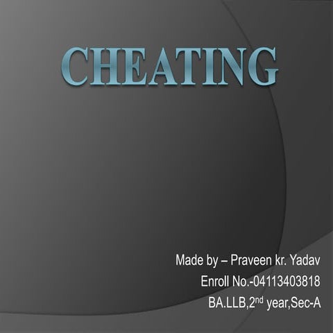 Cheating final ipc ppt