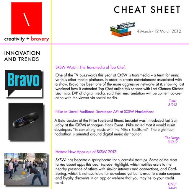 Cheat sheet 3-12-12