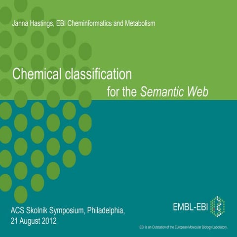 Chemical classification for the Semantic Web