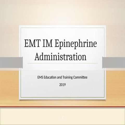 Check and Inject EMT Final PPT EMT CLASS CT OEMS | PPT