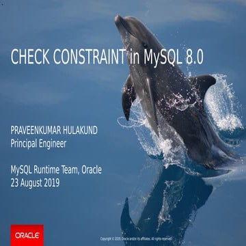 Check Constraint In MySQL 8.0 | PPT