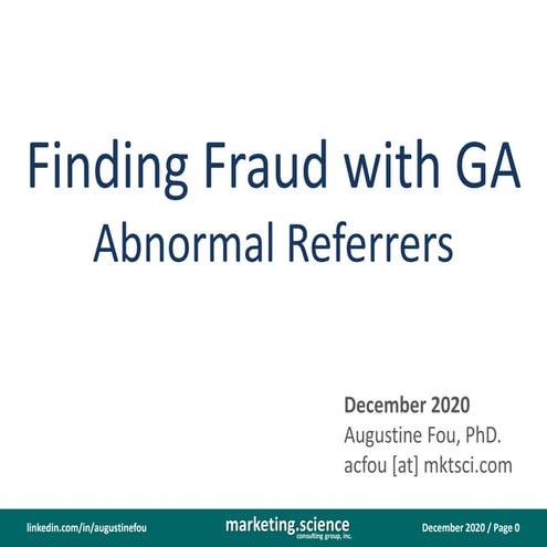 Checking abnormal referrer traffic in google analytics