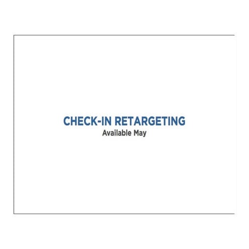 Foursquare Check in retargetting