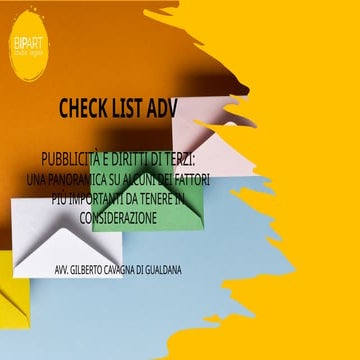 Check list adv - per una pubblicità a norma | PPTX
