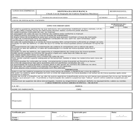 Check list retro escavadeira | PDF