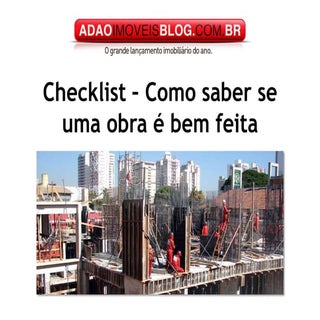 Checklist – como saber se uma obra ...