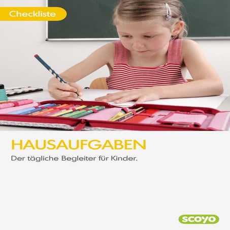 Checkliste Hausaufgaben für Kinder