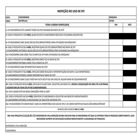 Check List EPI - 01 | PDF