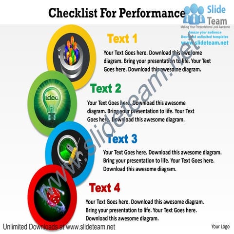 Checklist for performance powerpoint diagrame templates 0712