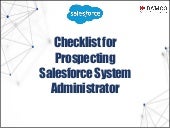 Checklist for Prospecting Salesforce System Administrator
