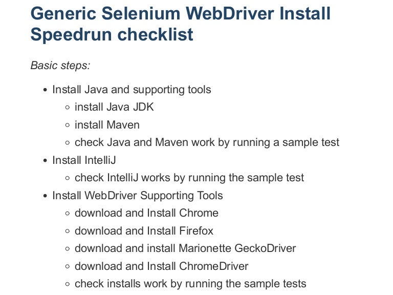 Selenium Webdriver For Mac