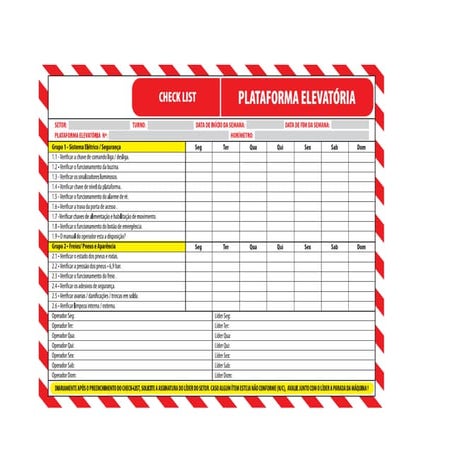 Check list retro escavadeira | PDF