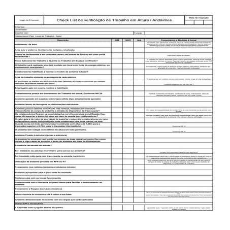 Check list retro escavadeira | PDF