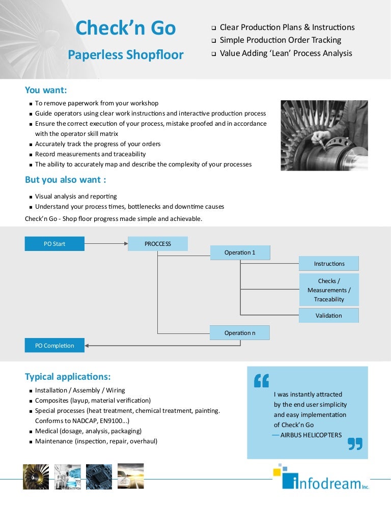 Check N Go Paperless Shop Floor Software Flyer