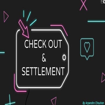 Check-out & Settlement in Front Office