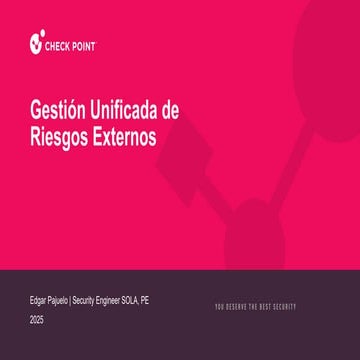 Gestión Unificada de los Riegos Externos