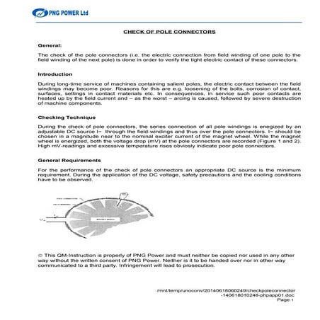Check pole connector