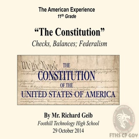 Checks and  Balances