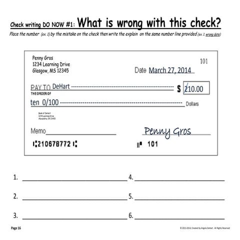 Checking Writing: 7 Do Now Checks | PPT