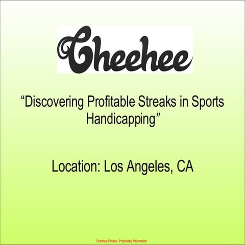 Cheehee Investor Presentation 1108