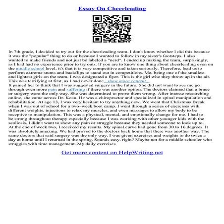 Cheerleading Essay