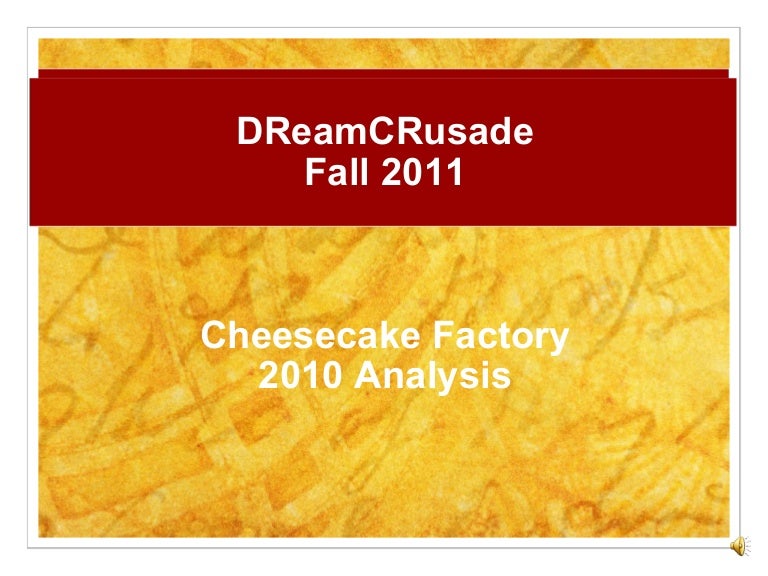 Cheesecake factory research proposal essay 07 picture
