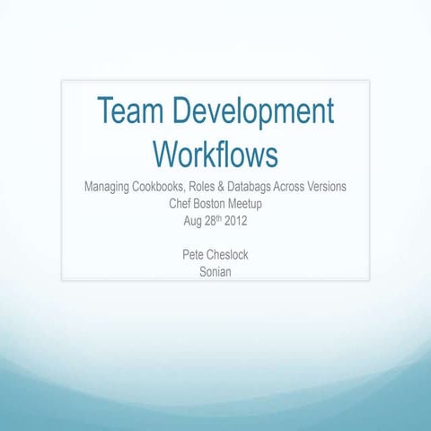 Chef boston-workflows