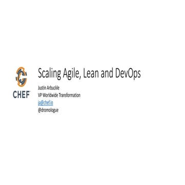 How to Accelerate Agile, Lean and DevOps Adoption Across Your Organization