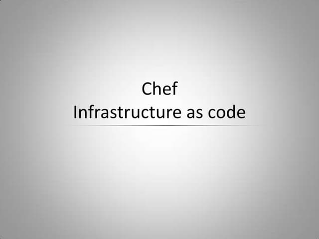Chef introduction