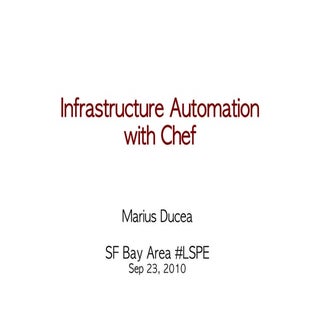 Chef Intro @ SF Bay Area LSPE meetup