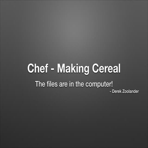 Chef making cereal presentation