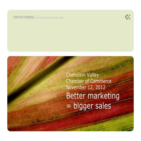 Better marketing = bigger sales