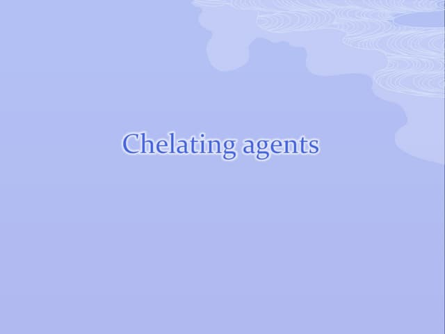 Chelating agents (VK)