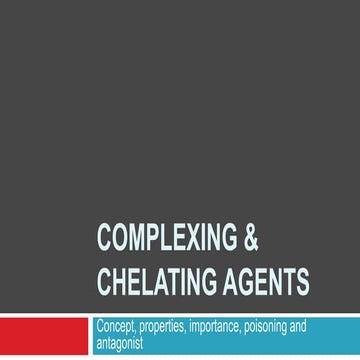 Complexing & Chelating agents
