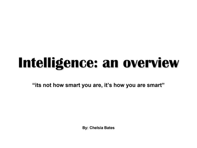 Intelligence Power Point 