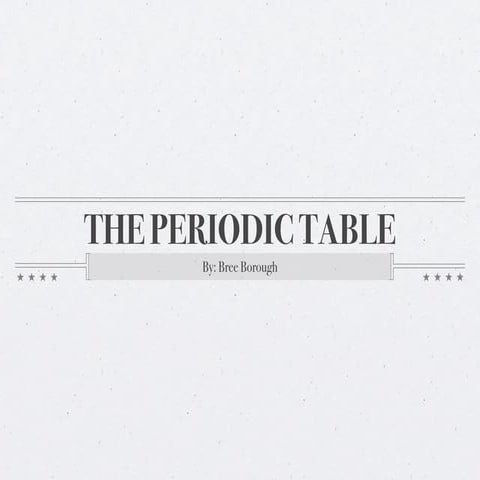 Periodic Table | KEY