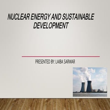 Nuclear Energy and sustainable development