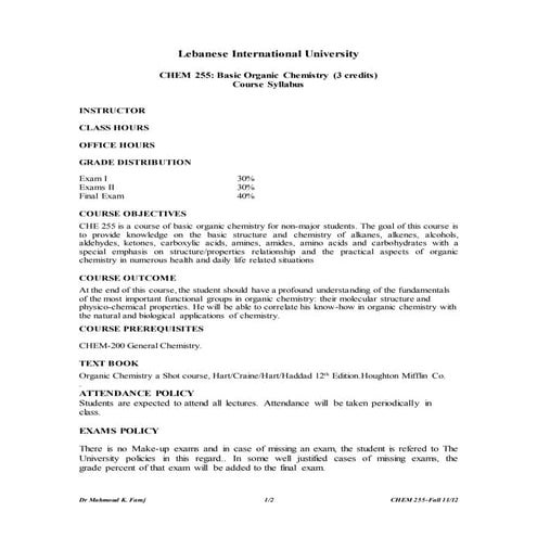 CHEM 255 Basic Organic Chemistry.docx