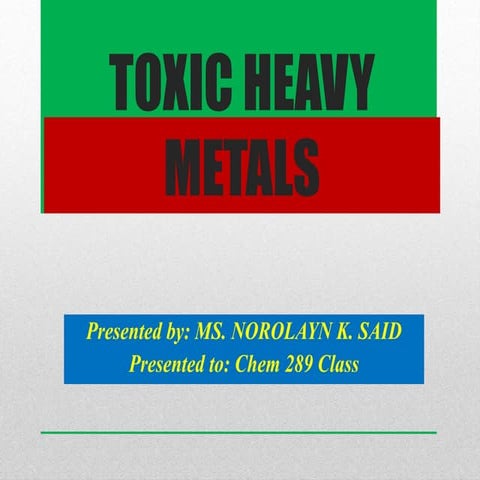 Heavy Metals
