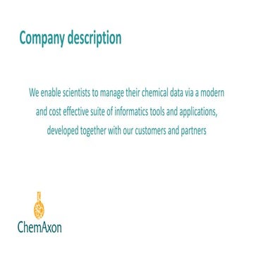 ICIC 2014 New Product Presentations ChemAxon 