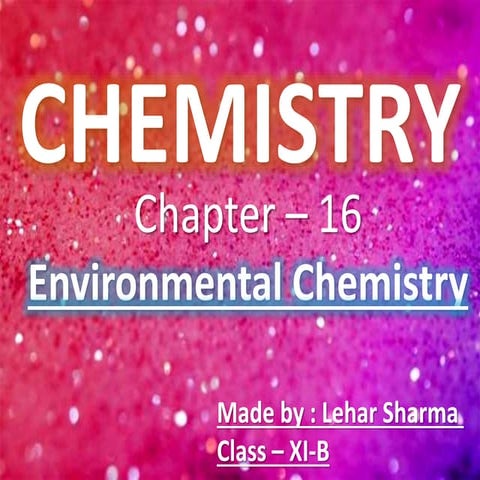 Chemistry Class-11th ch-16- Environmental Chemistry MCQs 