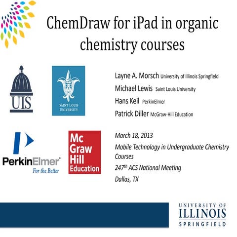 ChemDraw for iPad in organic chemistry courses
