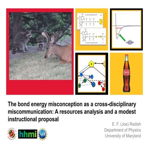 The bond energy misconception as a cross-disciplinary miscommunication: A resources analysis and a modest instructional proposal