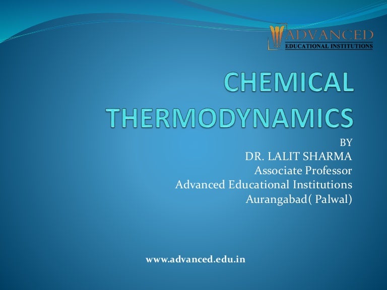 Chemical Thermodynamics