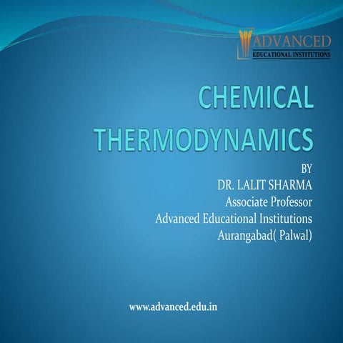 Chemical Thermodynamics