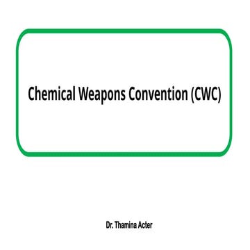 Chemical weapons convention and OPCW | PDF